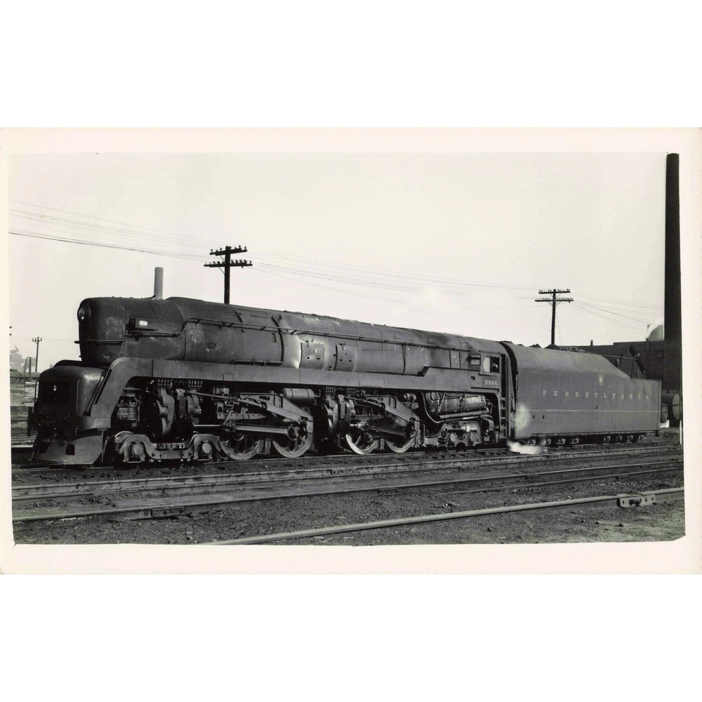 Pennsylvania Railroad T1 5500 Duplex Steam Locomotive RPPC Real Photo Postcard